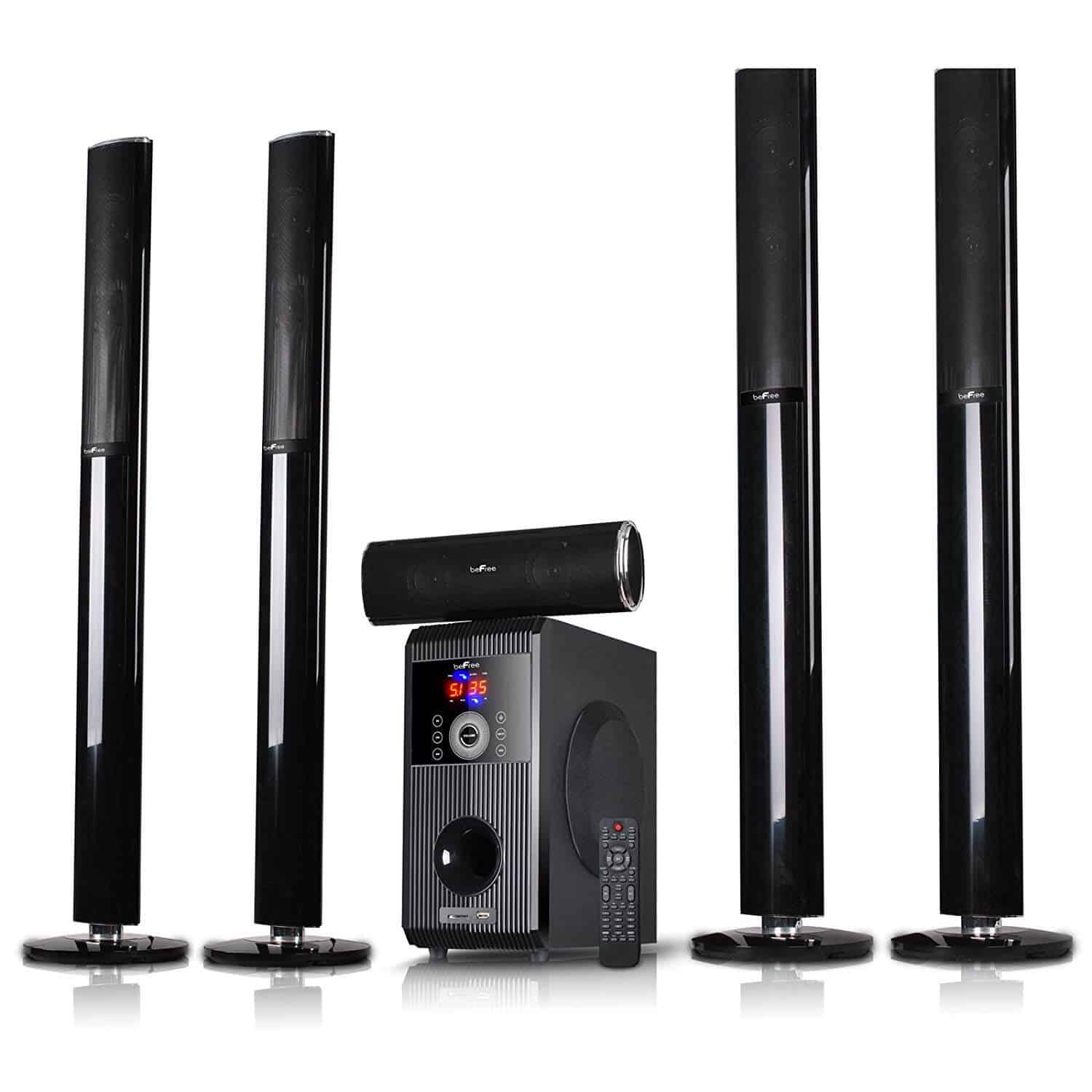 BeFree home tower speakers surround sound system