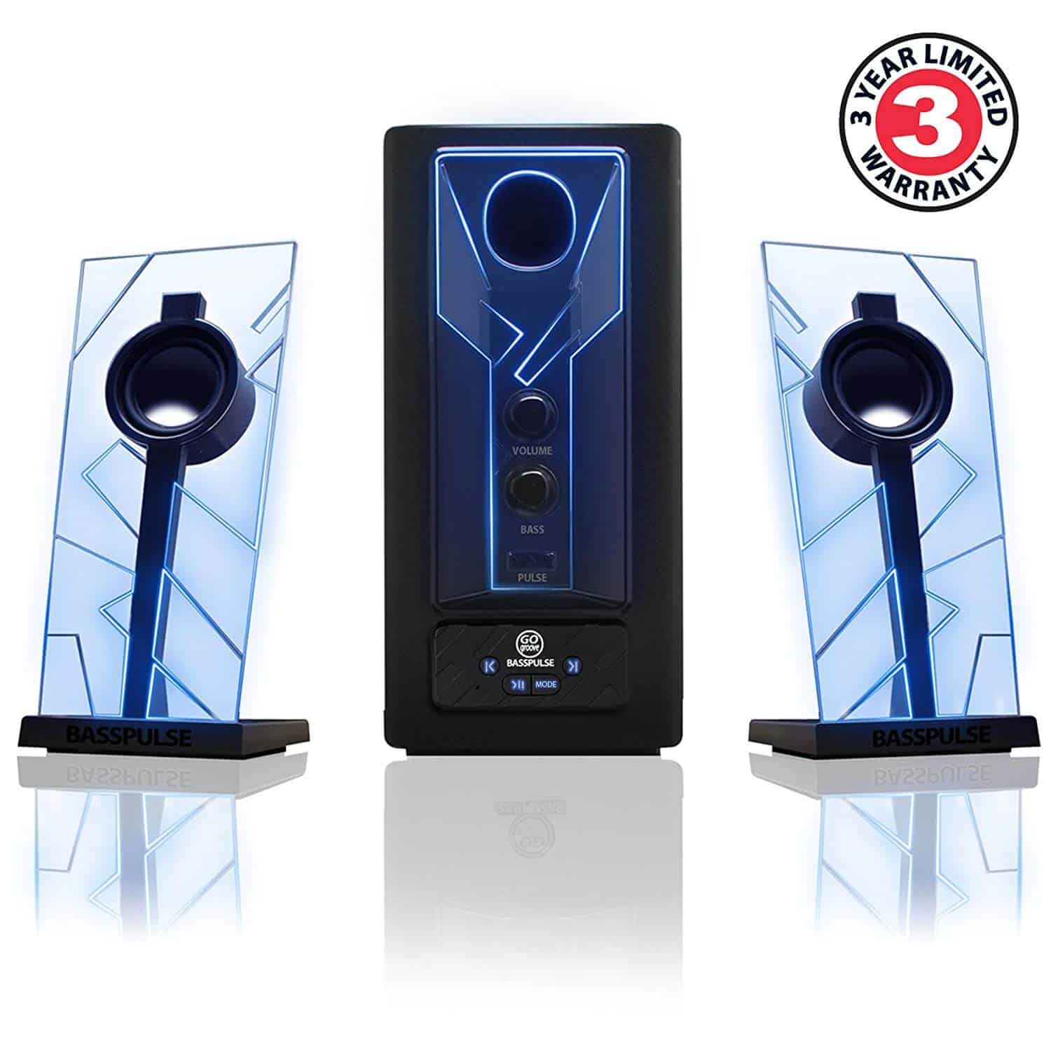 GOgroove Bass PULSE Bluetooth Computer Speakers
