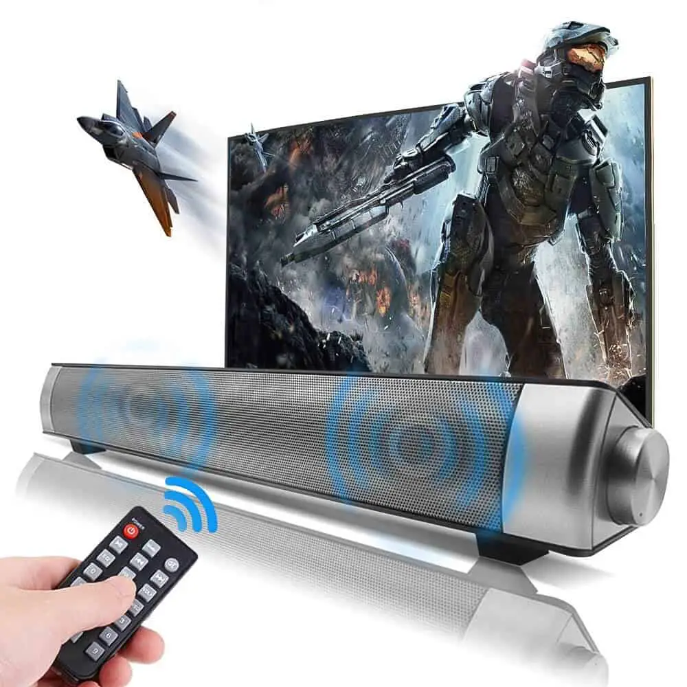 Sanwo Black Wired and Wireless Bluetooth Home Theater TV Surround SoundBar 
