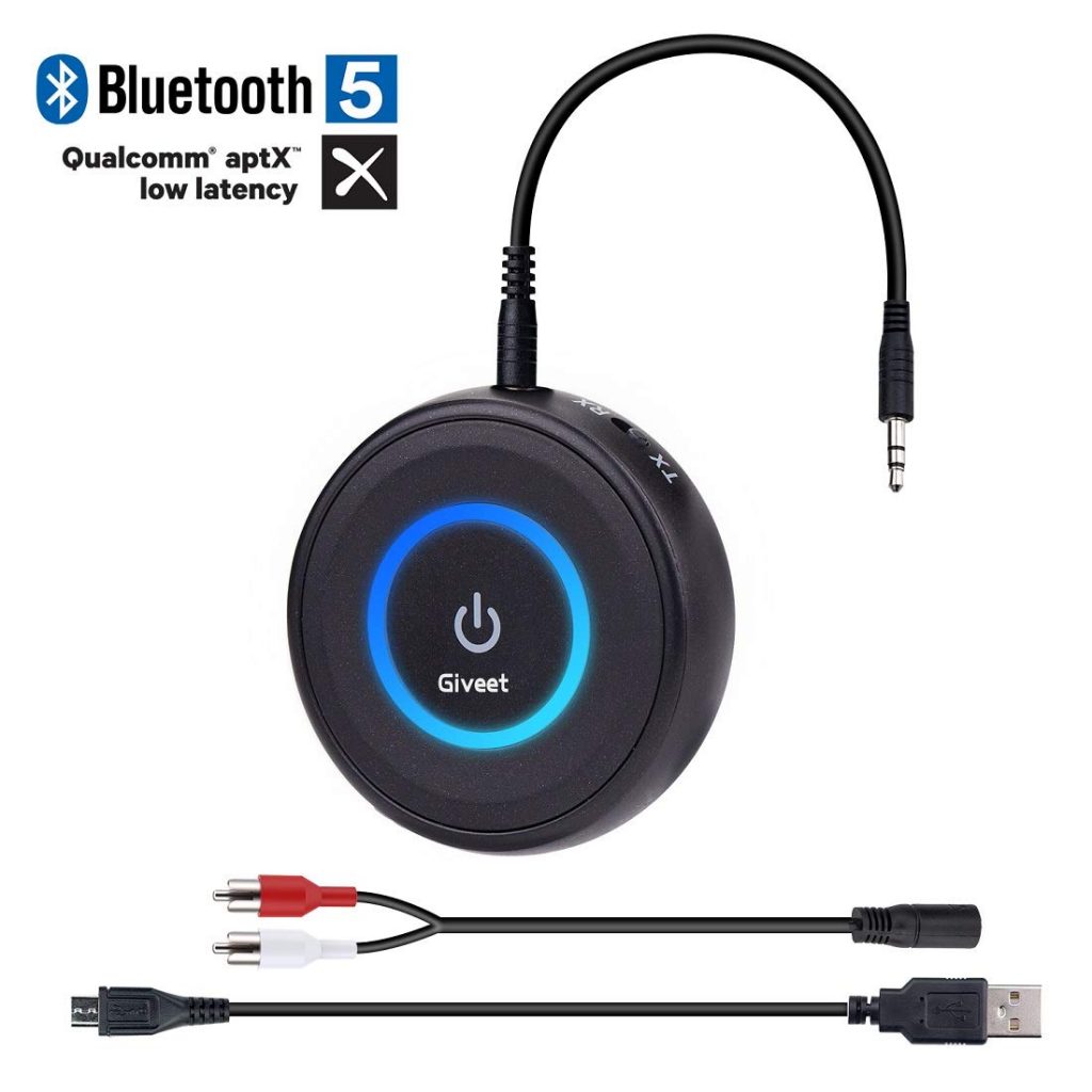 Giveet Bluetooth V5.0 Transmitter and Receiver with aptX Low Latency