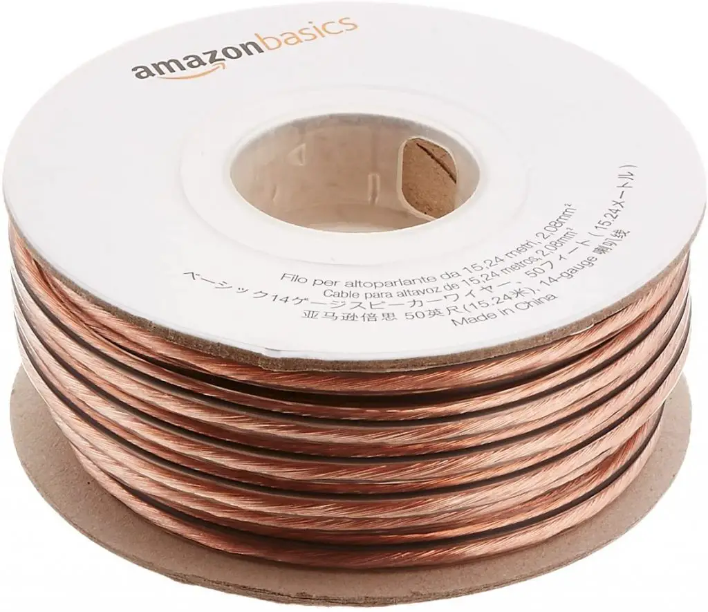 AmazonBasics 14-Gauge Audio Stereo Speaker Wire Cable