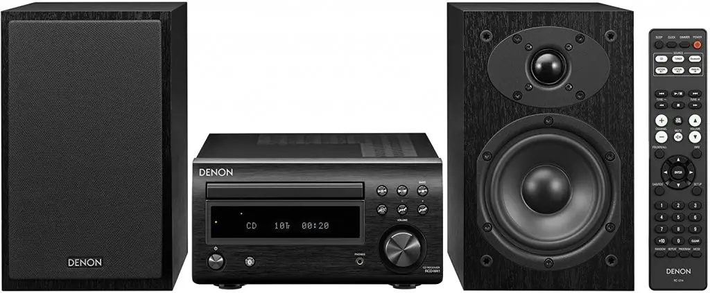 Denon D-M41 Home Theater Mini Amplifier and Bookshelf Speaker