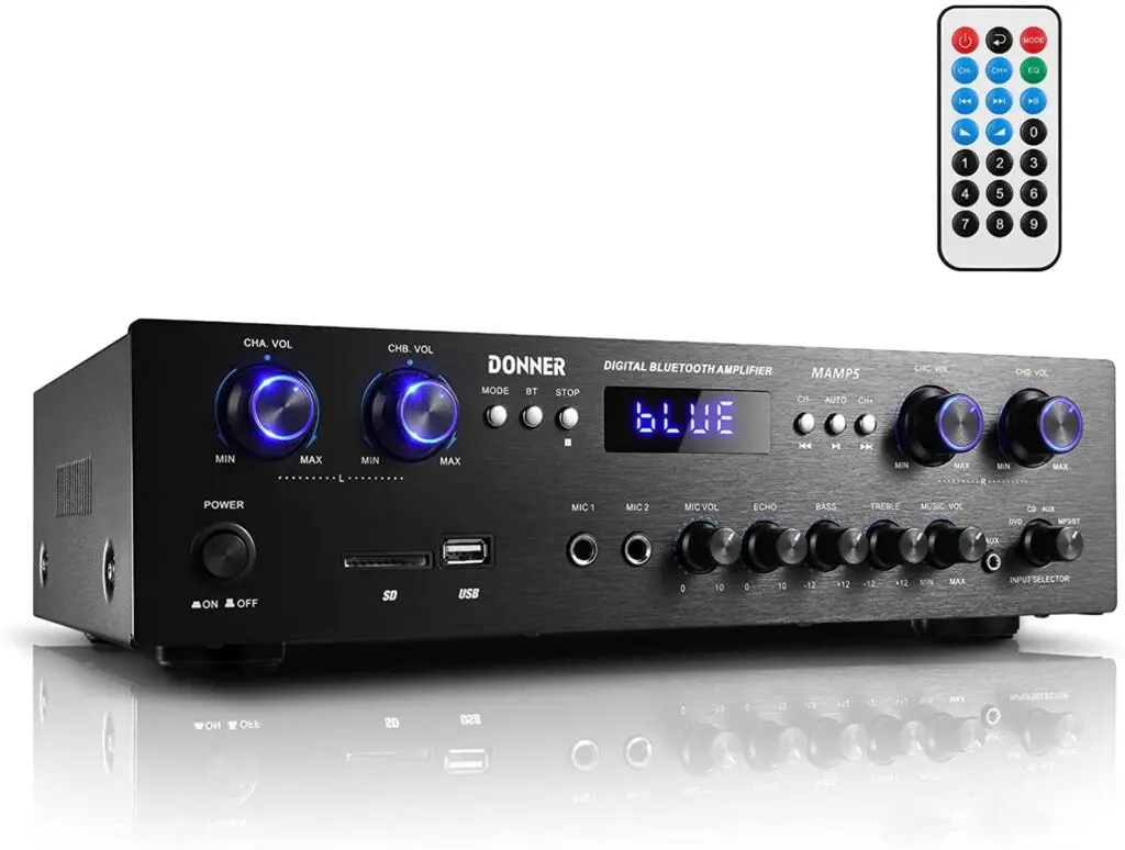 Donner Bluetooth 5.0 Stereo Audio Amplifier Receiver