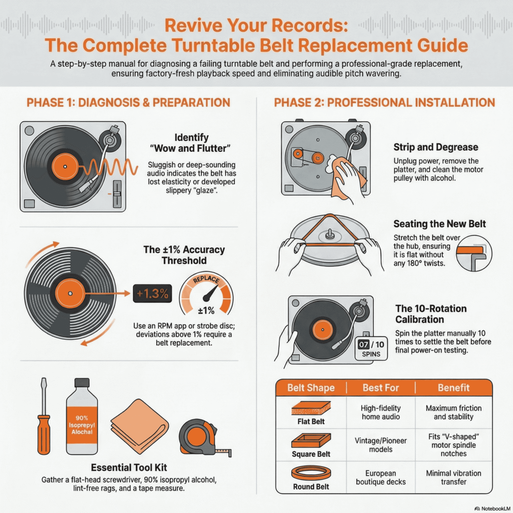 Steps to How To Replace Turntable Belt 1 Steps to How To Replace Turntable Belt