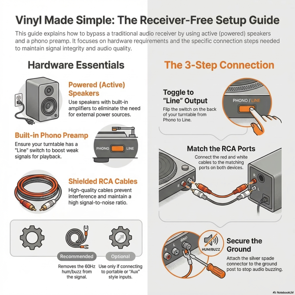 How To Connect A Record Player To Speakers Without Using A Receiver